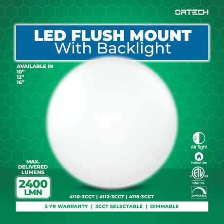 LED FLUSH MOUNT WITH BACKLIGHT